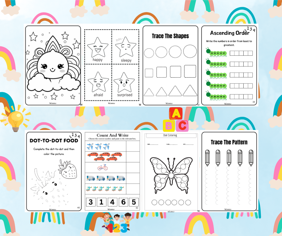 Summer Kids Worksheet 4+ year4