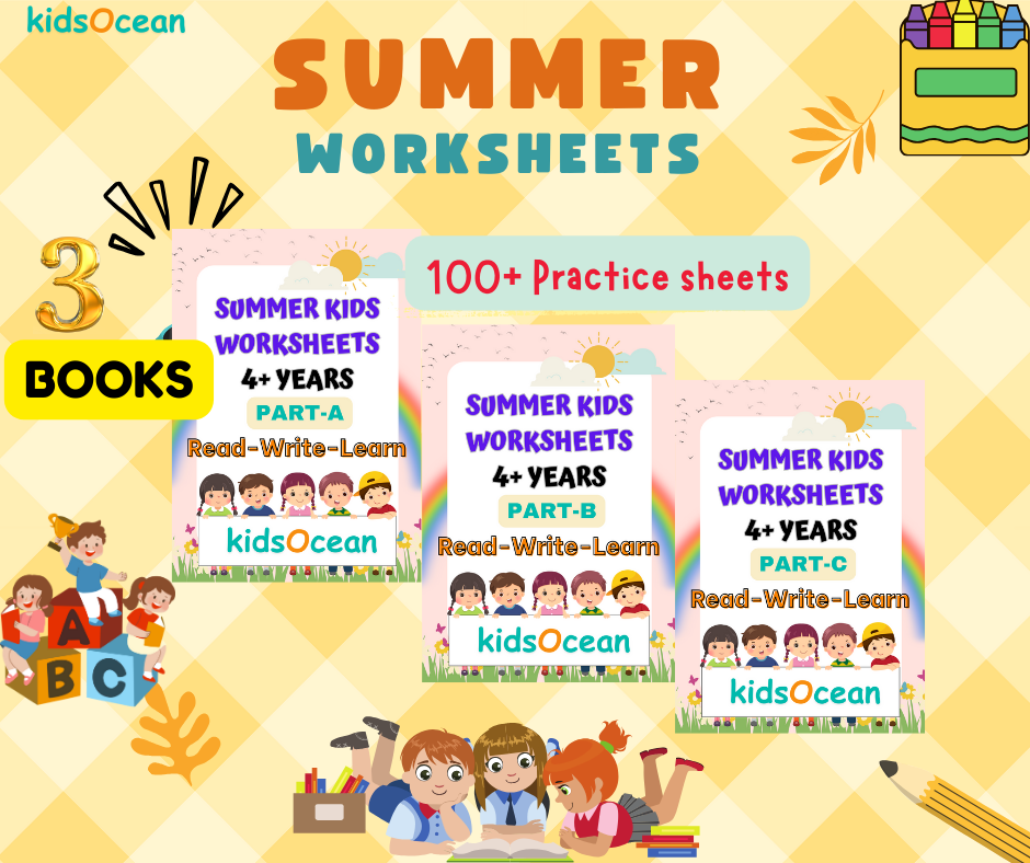 Summer Kids Worksheet 4+ year